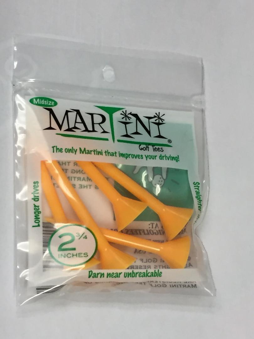 Martini Tees Midsize 2 3/4 Inches Pack of 5 pcs Golf Stuff - Save on New and Pre-Owned Golf Equipment Orange