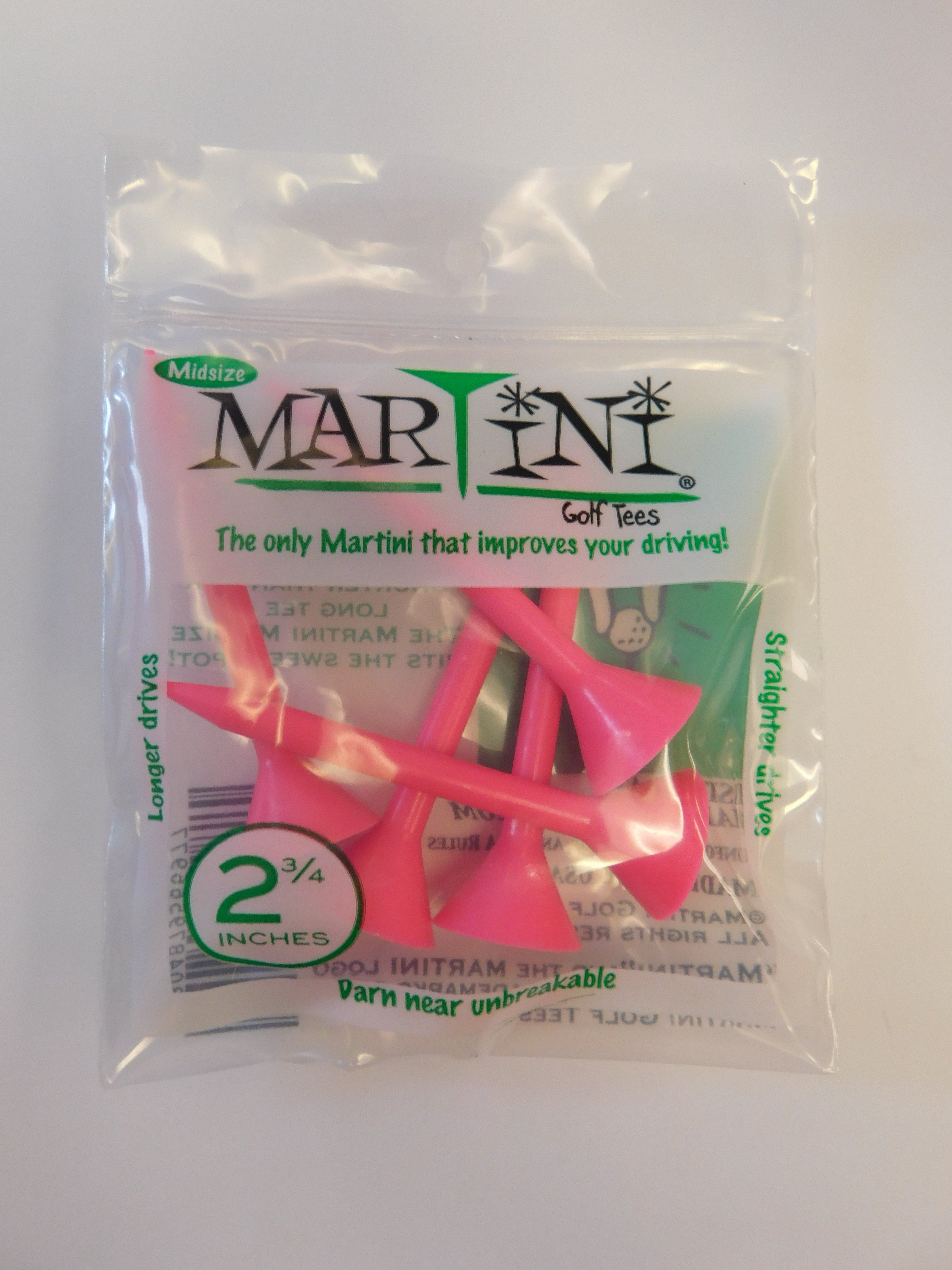 Martini Tees Midsize 2 3/4 Inches Pack of 5 pcs Golf Stuff - Save on New and Pre-Owned Golf Equipment Pink