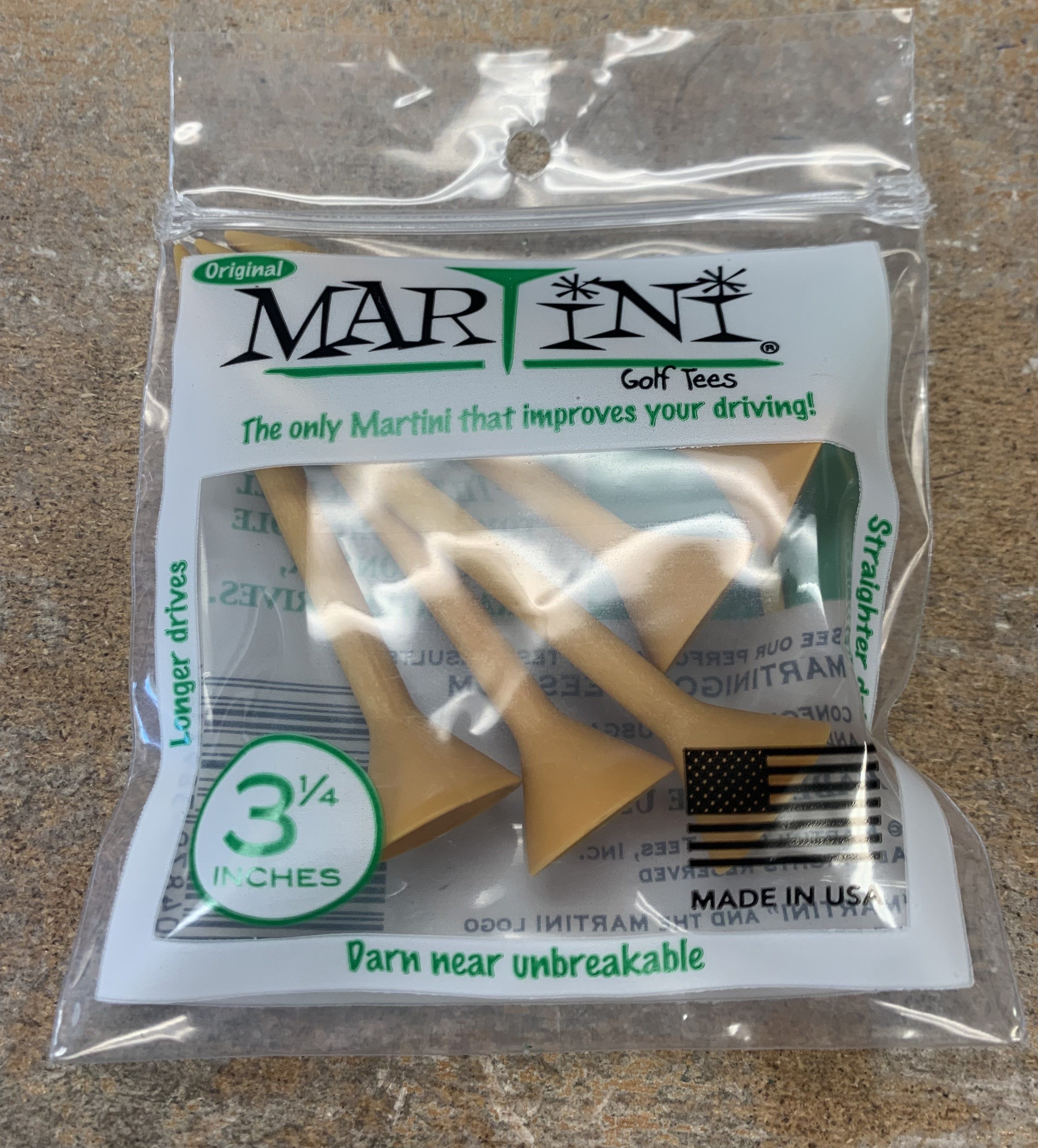 Martini Tees Original 3 1/4 Inches Pack of 5pcs Golf Stuff - Save on New and Pre-Owned Golf Equipment Natural