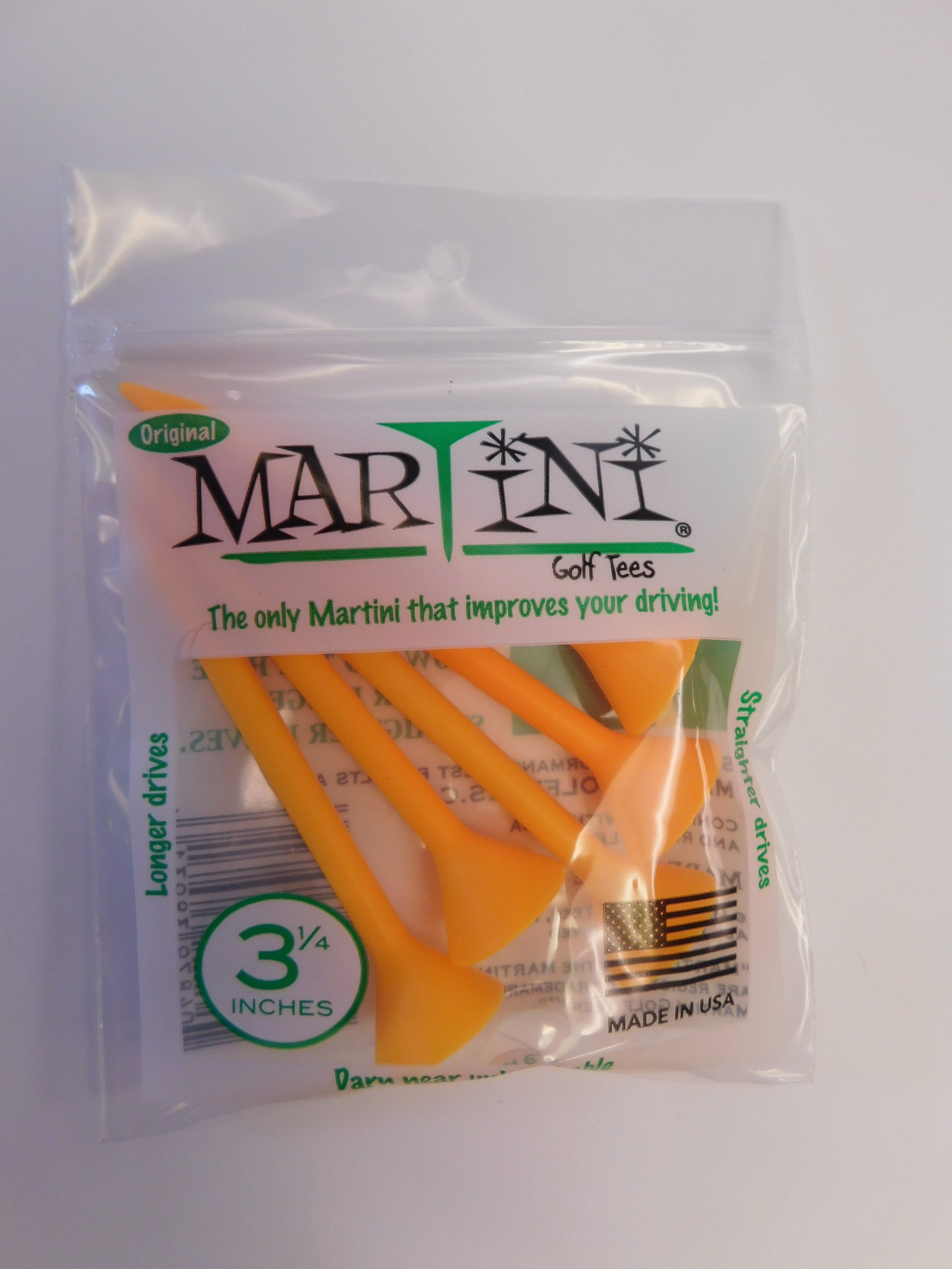 Martini Tees Original 3 1/4 Inches Pack of 5pcs Golf Stuff - Save on New and Pre-Owned Golf Equipment Orange