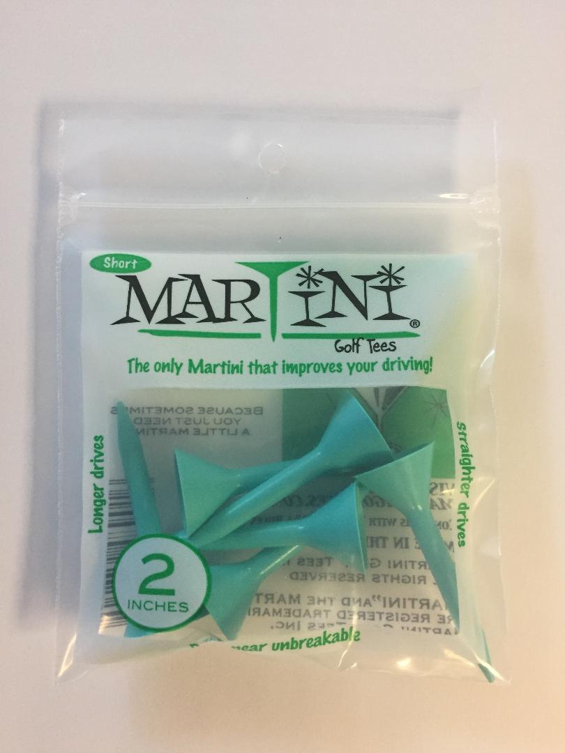 Martini Tees Short 2 Inches Pack of 6 Pcs Golf Stuff - Save on New and Pre-Owned Golf Equipment Aqua