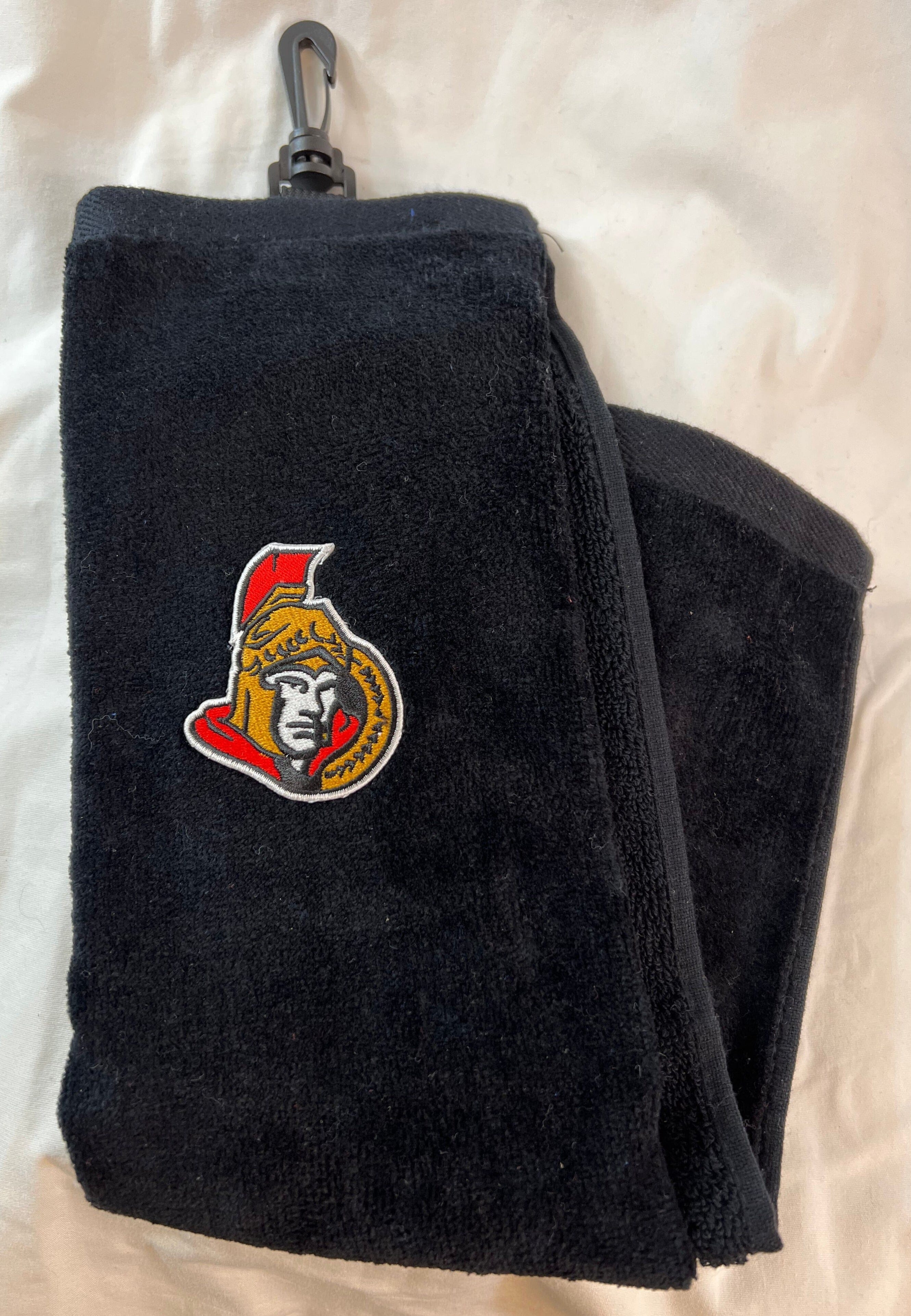 NHL Golf Deluxe Velour Towel CP471 Towel Acushnet Ottawa Senators Black