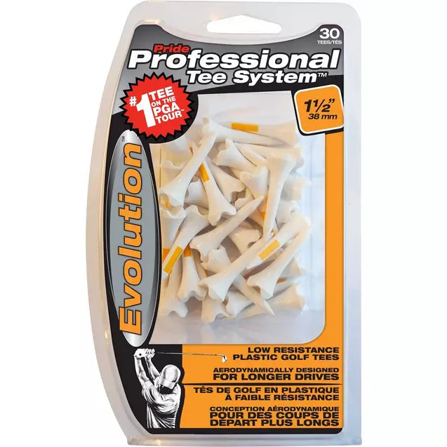 Pride Professional Tee System Plastic 1 1/2 Inch 30pc Tees