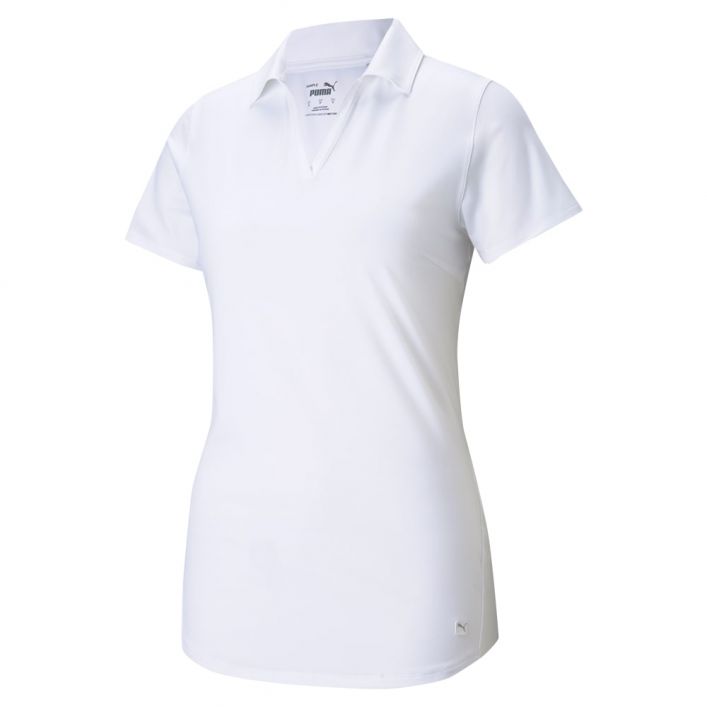 Puma Women's Cloudspun Free Polo Bright White 59769509 Golf Stuff X-Small