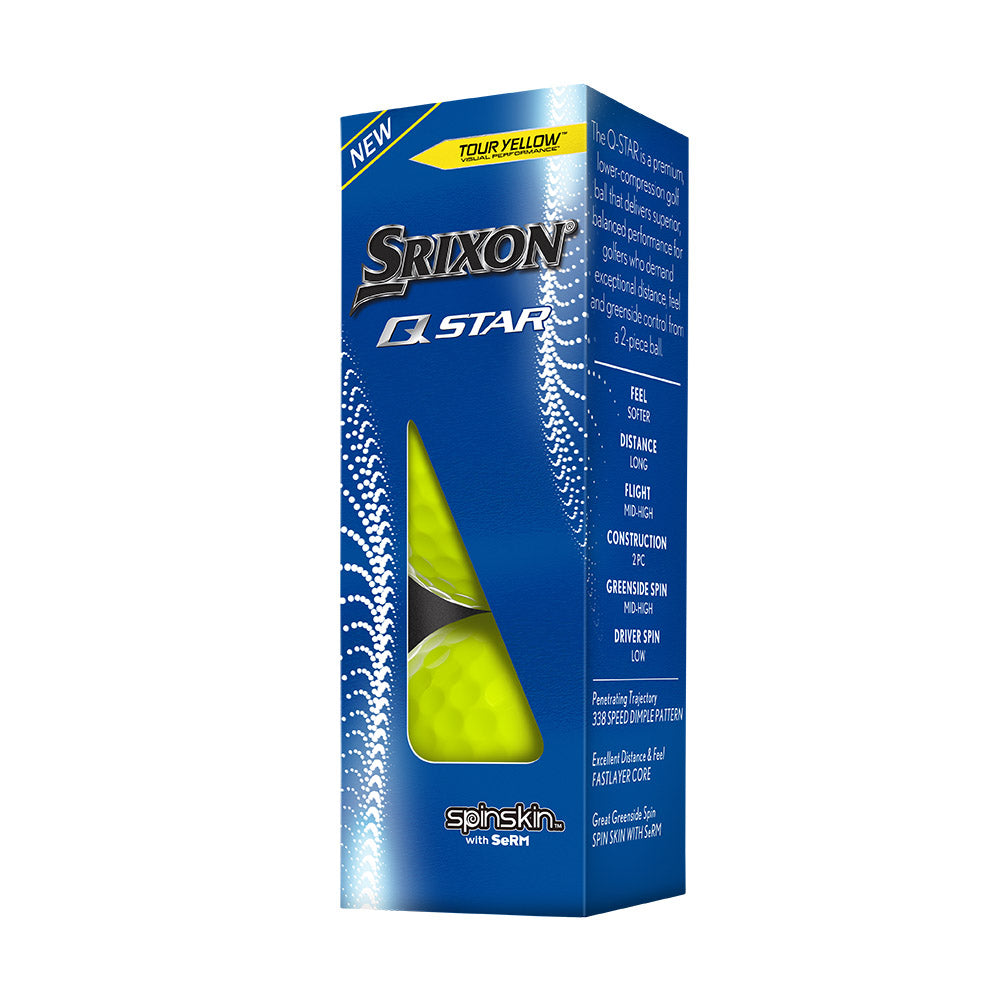 Srixon Q-Star 6 '21 Golf Balls Golf Stuff - Save on New and Pre-Owned Golf Equipment Sleeve/3 Yellow