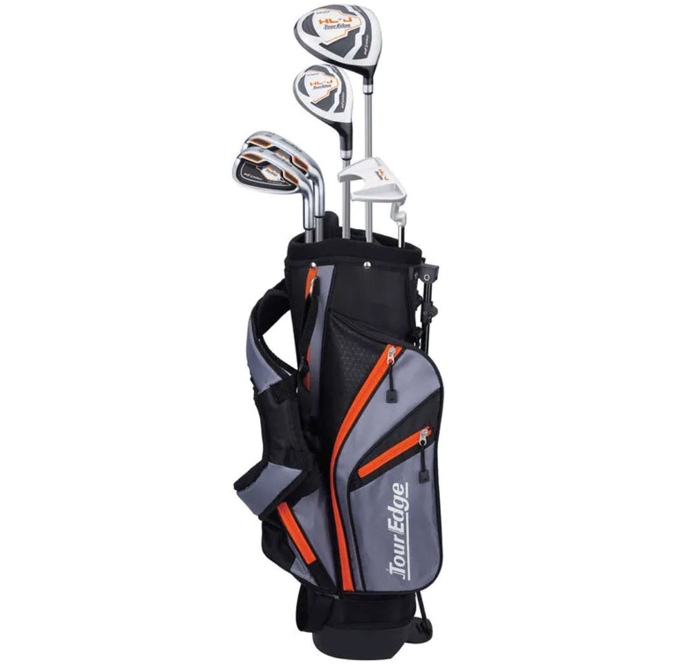 Tour Edge HL-J Junior Set/Bag Package Orange 5-8Yrs Golf Stuff - Save on New and Pre-Owned Golf Equipment Right 5-8 Yr or 46" to 52" 5pc Orange