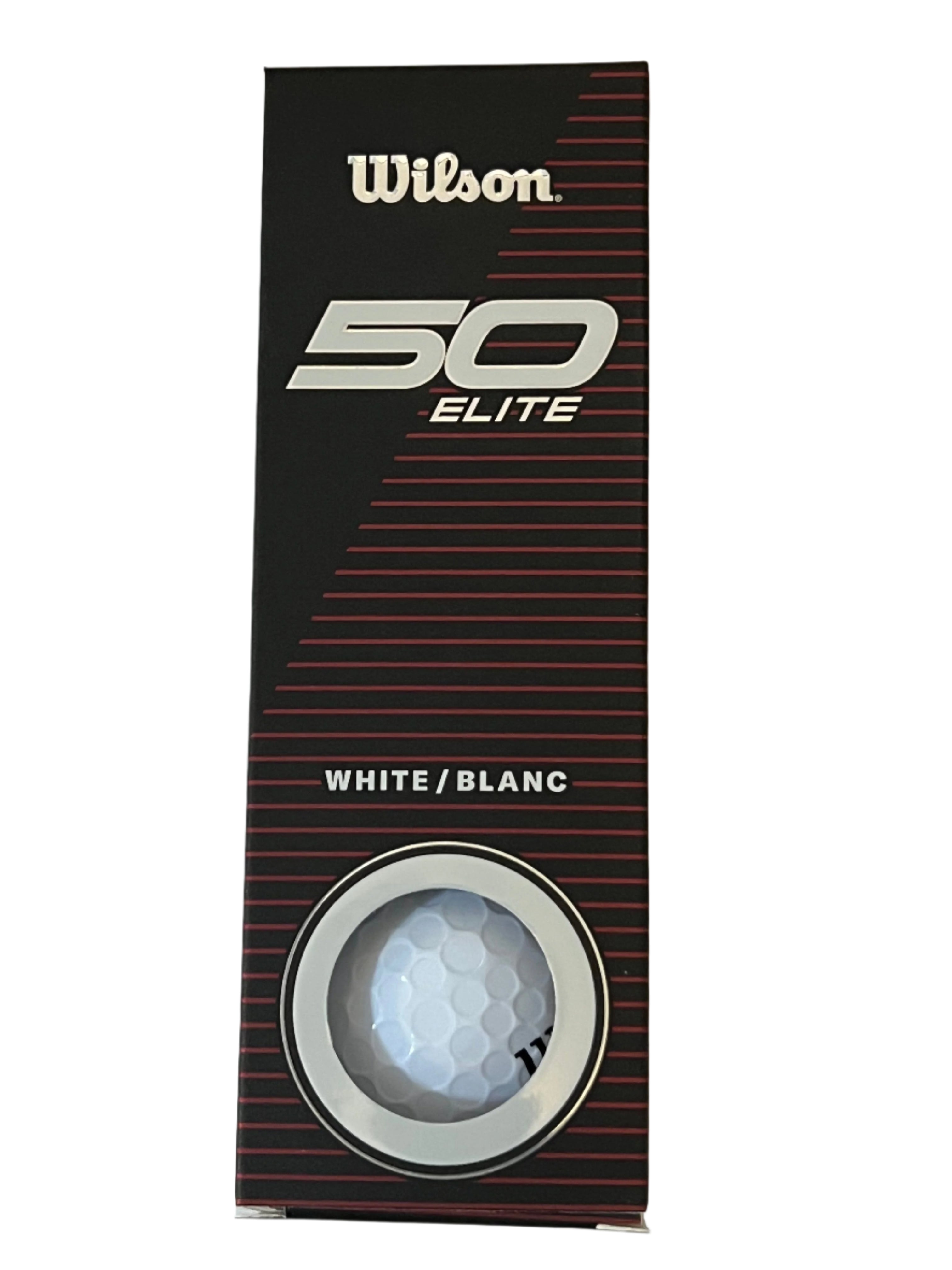 Wilson 50 Elite Golf Balls '23 Golf Stuff - Save on New and Pre-Owned Golf Equipment White Sleeve/3