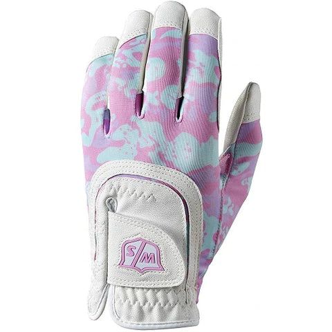 Wilson Fit All Junior Gloves Golf Gloves Wilson White/Pink Camo