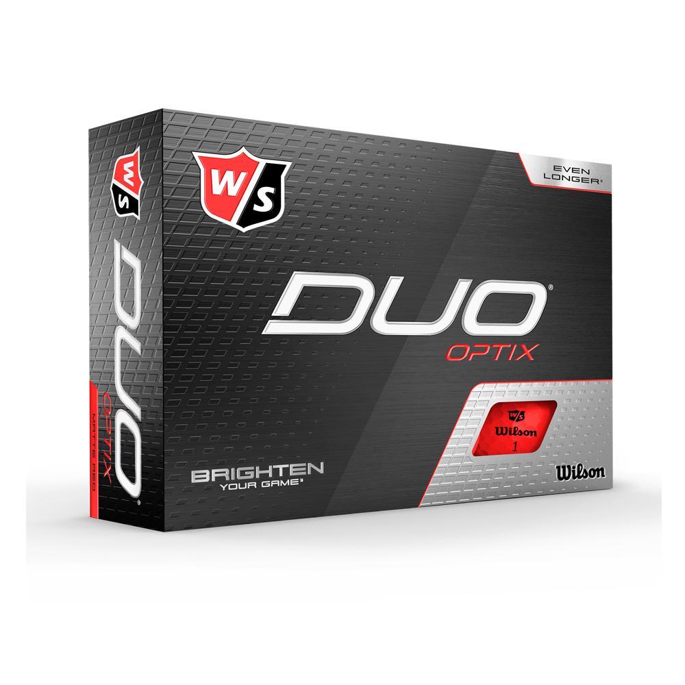 Wilson Staff Duo Optix Golf Balls '20 Golf Stuff - Save on New and Pre-Owned Golf Equipment Red Box/12