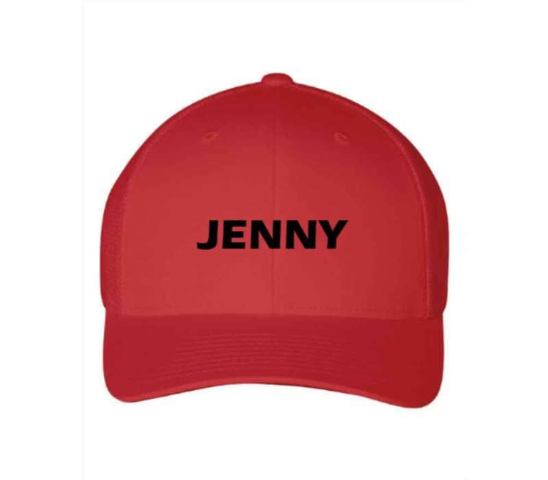 Your Logo Here Adult 5-Panel Retro Trucker Cap Red 6506 Hats Golf Stuff