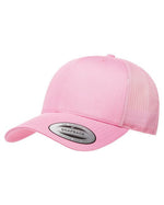 Yupoong Adult Retro Trucker Cap Pink 6606 Hats Golf Stuff 