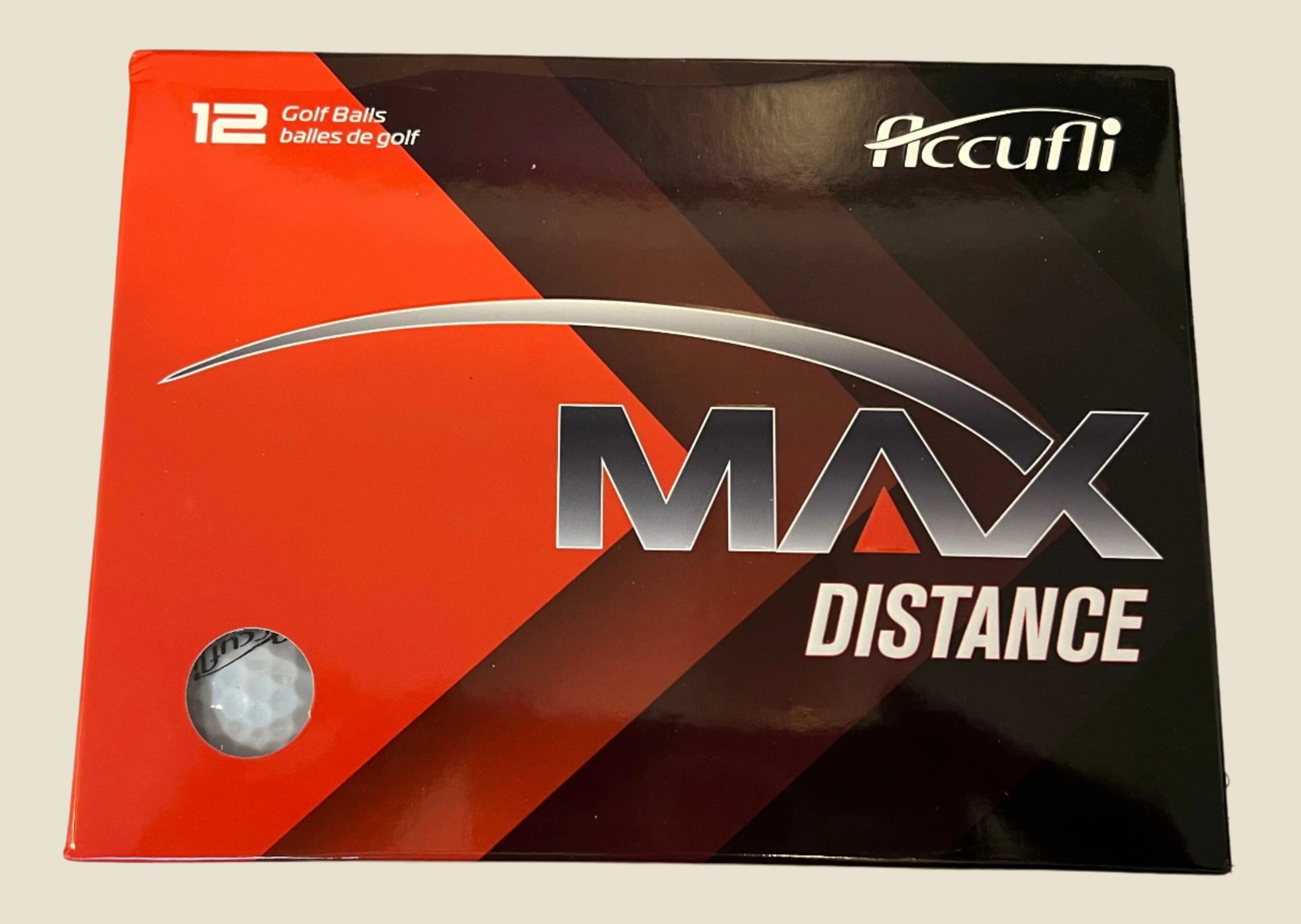 Accufli Max Distance Golf Balls White Golf Balls Accufli Box/12 White 