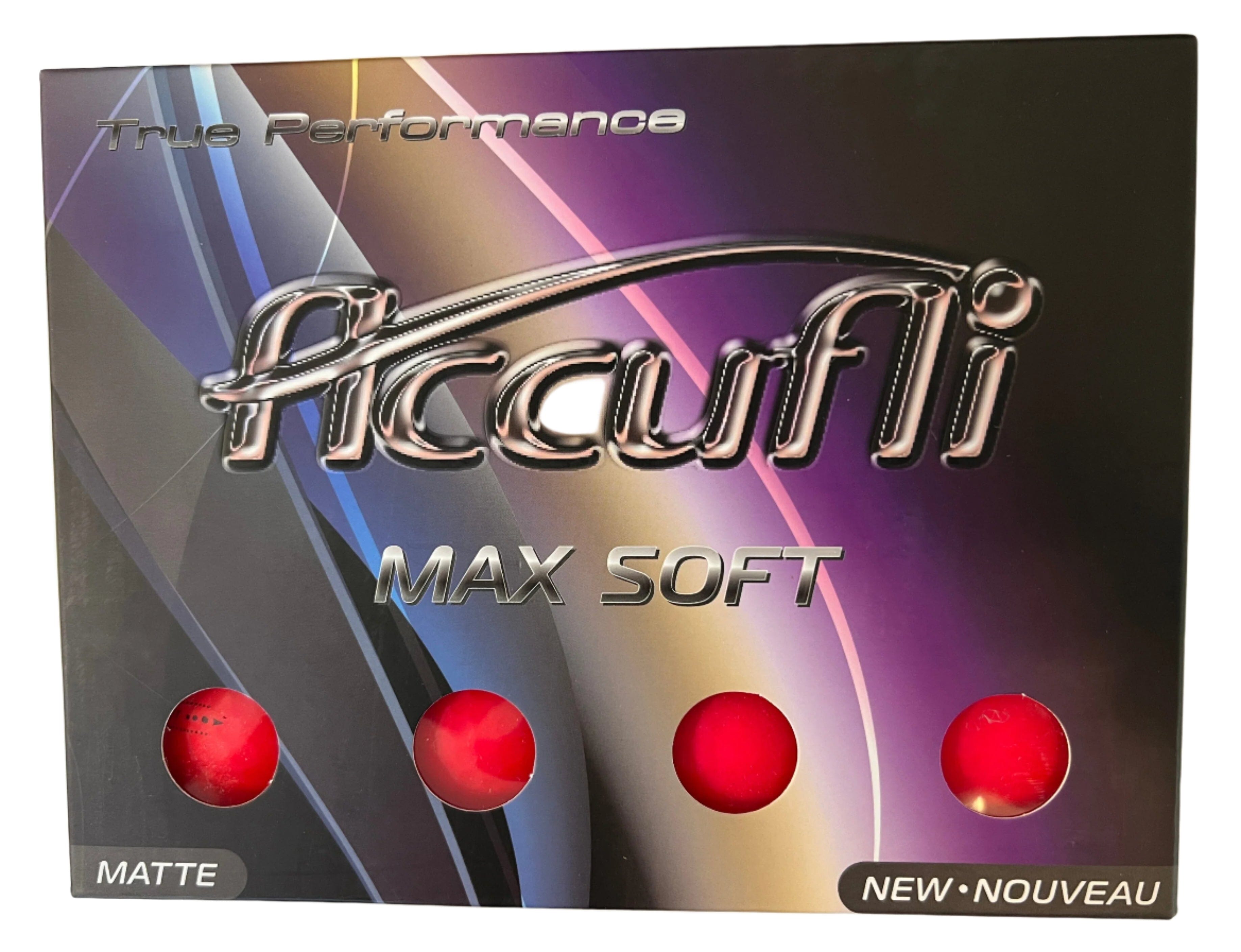 Accufli Max Soft Matte Finish Golf Balls Golf Balls Accufli Matte Red Box/12 