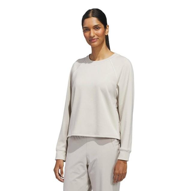Adidas Beyond The Course Women's Side-snap Twistweave Sweatshirt JX6676 Women's Long Sleeve Adidas 