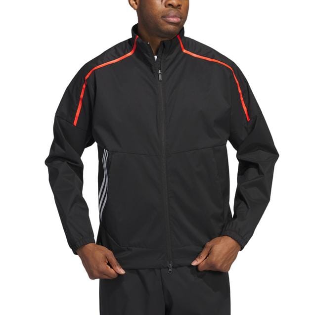 Adidas Men's Provisional FZ Rain Jacket Black/Red IT2364 – Golf Stuff