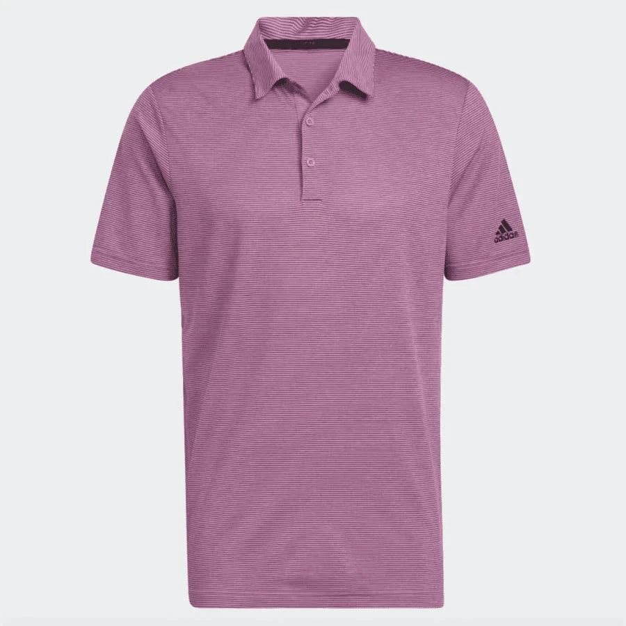 Adidas Ottoman Stripe Polo Shirt Fuchsia Men's Polos Adidas 