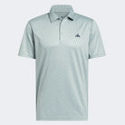 Adidas Performance Textured Print Polo Shirt JY5464 Men's Polos Adidas Small Sage/Navy 