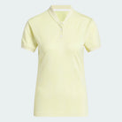 Adidas Ultimate Jacquard Short Sleeve Polo Yellow JE9924 Women's Polos Adidas 