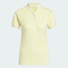 Adidas Ultimate Jacquard Short Sleeve Polo Yellow JE9924 Women's Polos Adidas 