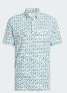 Adidas Ultimate MIcro Argyle Polo Men's White/Pur/Teal JL5270 Men's Polos Adidas 