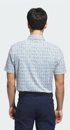 Adidas Ultimate MIcro Argyle Polo Men's White/Pur/Teal JL5270 Men's Polos Adidas 
