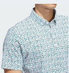 Adidas Ultimate MIcro Argyle Polo Men's White/Pur/Teal JL5270 Men's Polos Adidas 