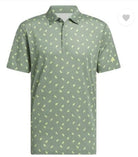 Adidas Ultimate Printed Mesh Polo Men's Olive/Yellow JI6445 Men's Polos Adidas 