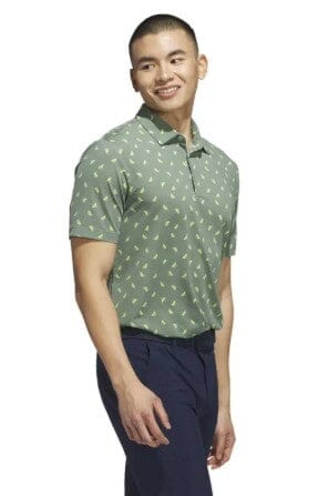 Adidas Ultimate Printed Mesh Polo Men's Olive/Yellow JI6445 Men's Polos Adidas 