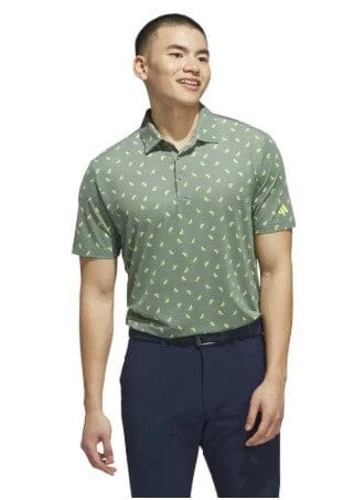 Adidas Ultimate Printed Mesh Polo Men's Olive/Yellow JI6445 Men's Polos Adidas 