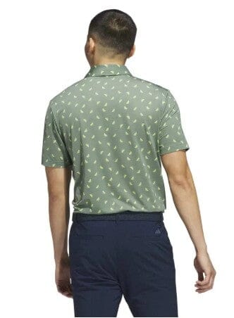 Adidas Ultimate Printed Mesh Polo Men's Olive/Yellow JI6445 Men's Polos Adidas 