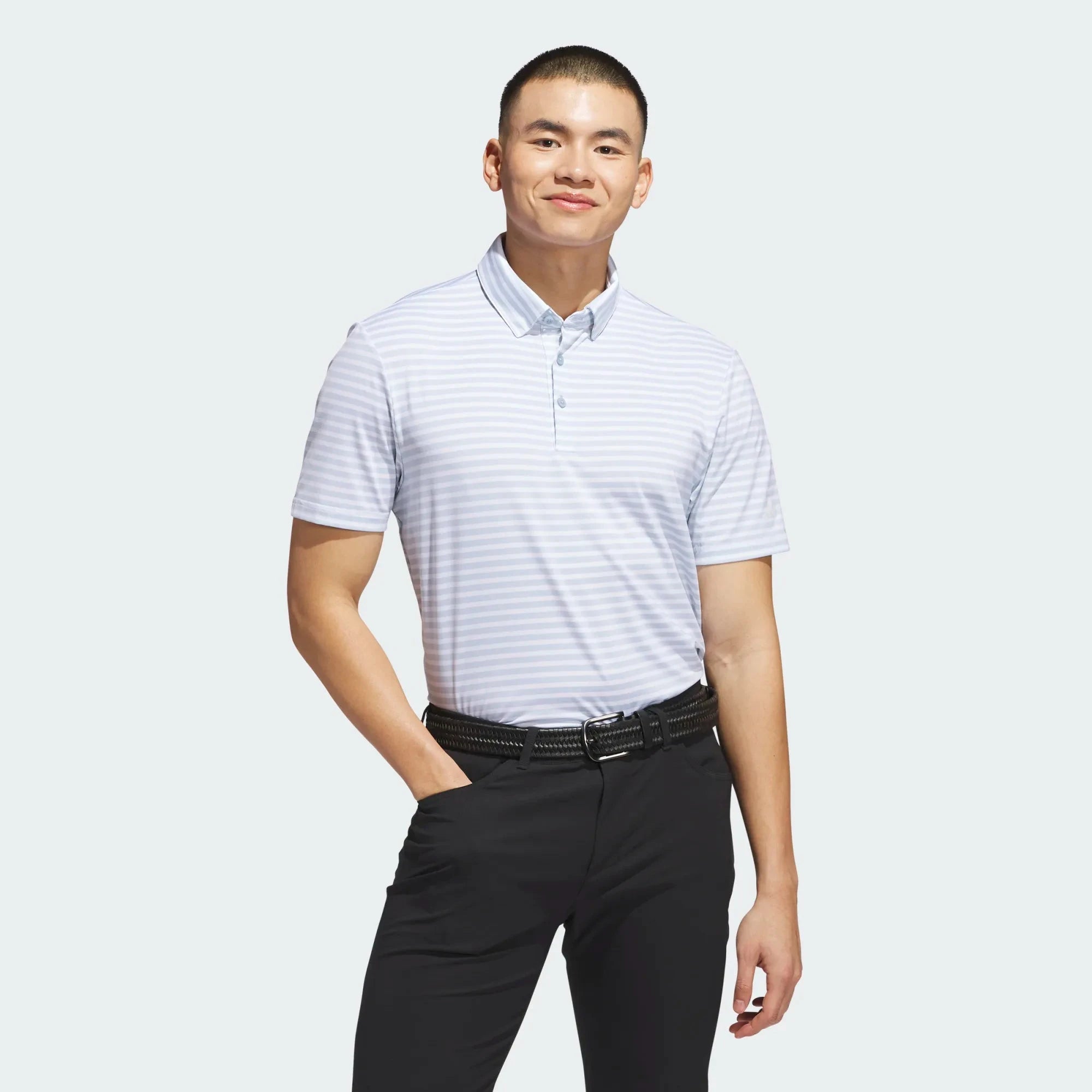 Adidas Ultimate Stripe Polo Men's White JP0475 Men's Polos Adidas Small White Men's