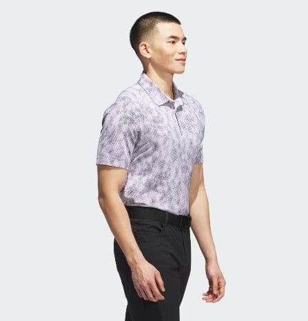 Adidas Ultimate Textured Print Polo Men's Cl Pink/Black KA7914 Men's Polos Adidas 