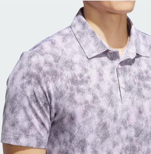 Adidas Ultimate Textured Print Polo Men's Cl Pink/Black KA7914 Men's Polos Adidas 