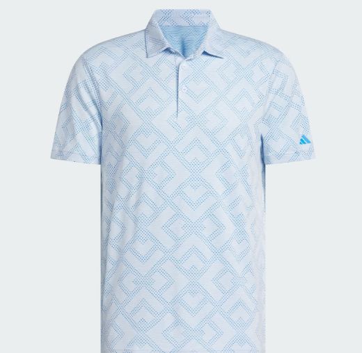 Adidas Ultimate365 Jacquard Polo Shirt KB1394 Men's Polos Adidas Medium Light Blue 