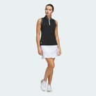 Adidas Women's Ultimate Zip Sleeveless Polo JE9910 Black Women's Polos Adidas 