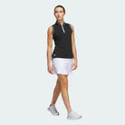 Adidas Women's Ultimate Zip Sleeveless Polo JE9910 Black Women's Polos Adidas 