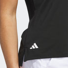 Adidas Women's Ultimate Zip Sleeveless Polo JE9910 Black Women's Polos Adidas 