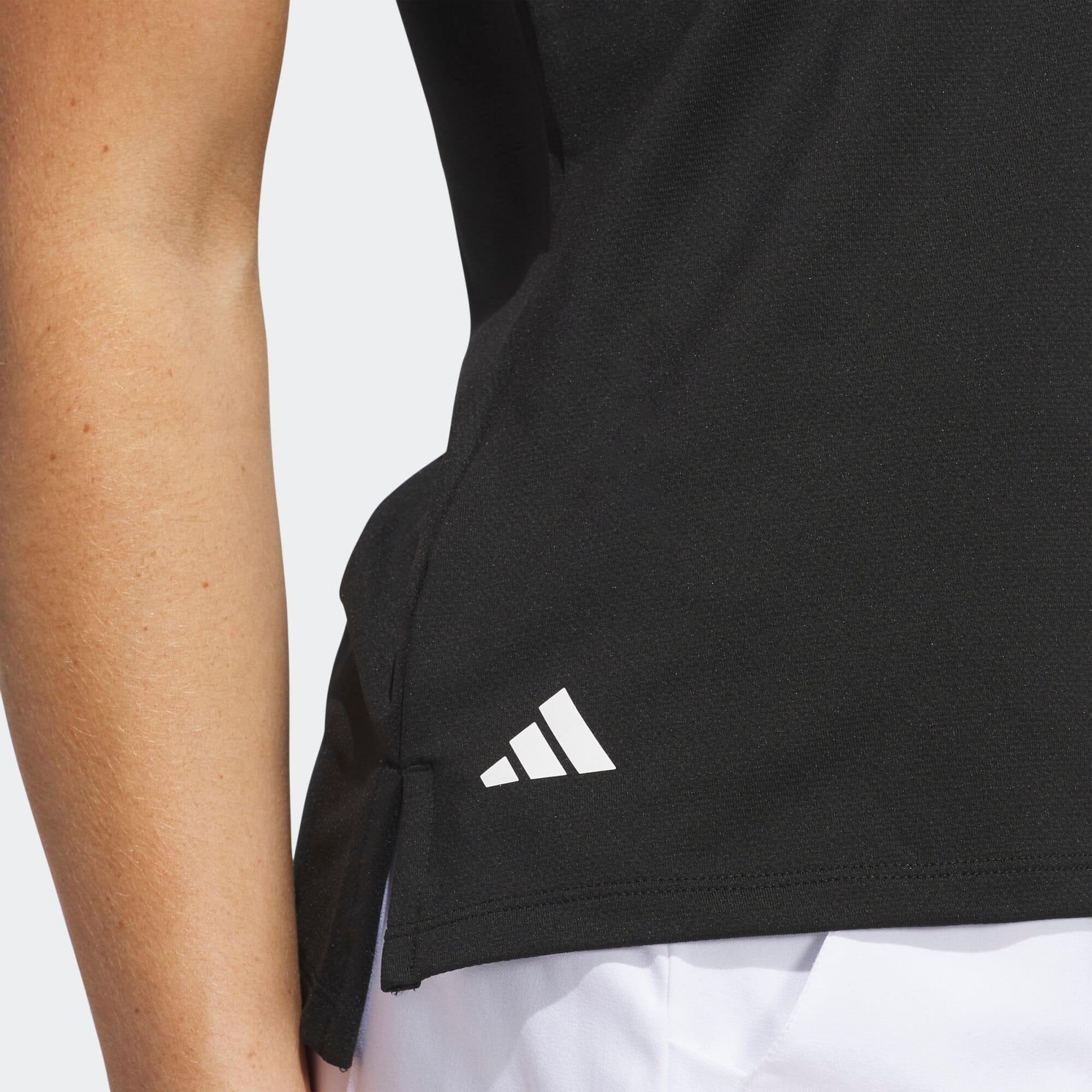 Adidas Women's Ultimate Zip Sleeveless Polo JE9910 Black Women's Polos Adidas 