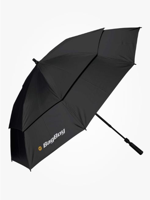 Bag Boy Telescoping Silver/Black UV Windvent Umbrella Umbrellas BagBoy UV Black 