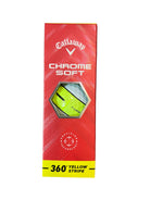 Callaway Chrome Soft 24 360° Yellow Stripe Golf Balls Callaway Sleeve/3 White 