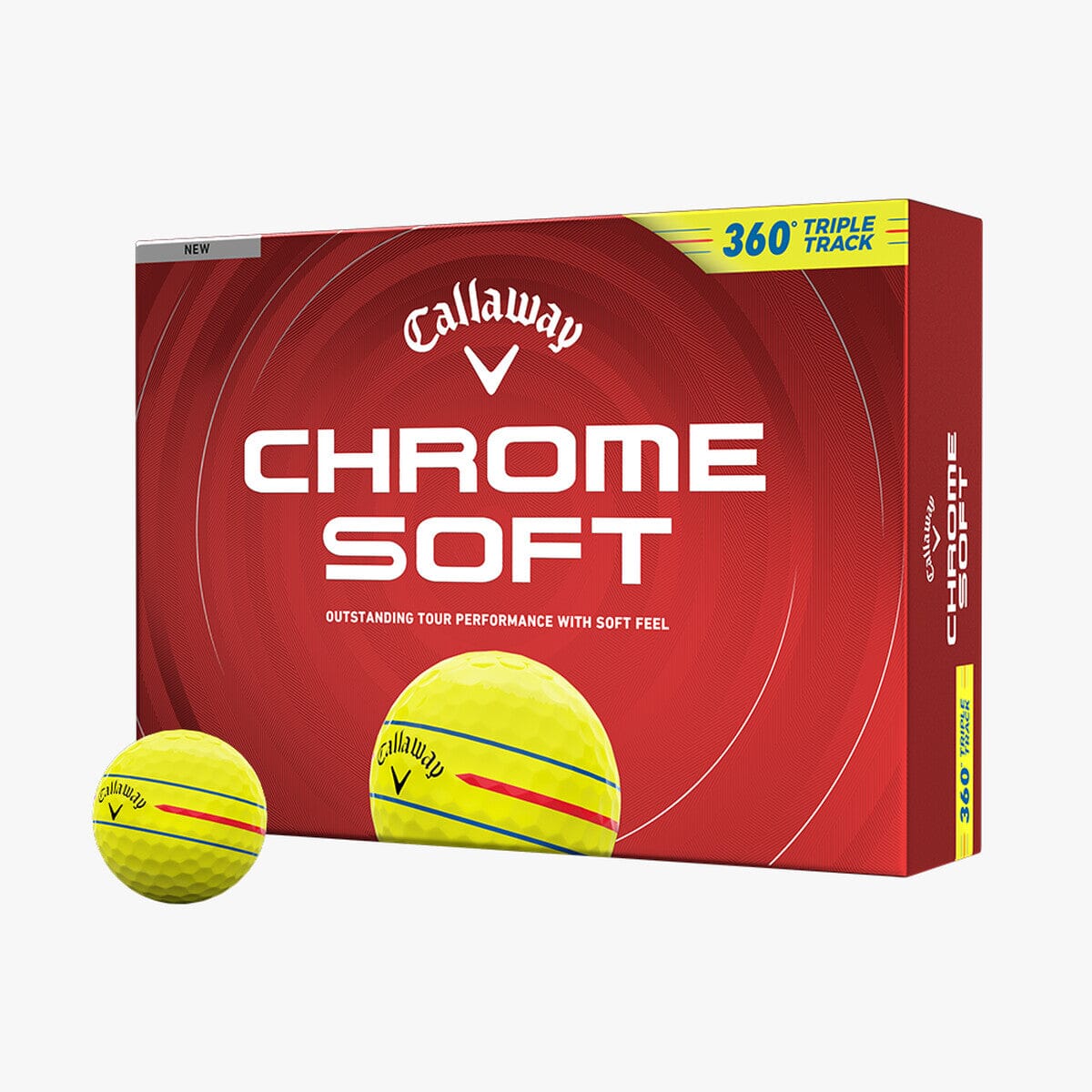Callaway Chrome Soft 360° Triple Track 2026 Golf Balls Callaway Box/12 Yellow 