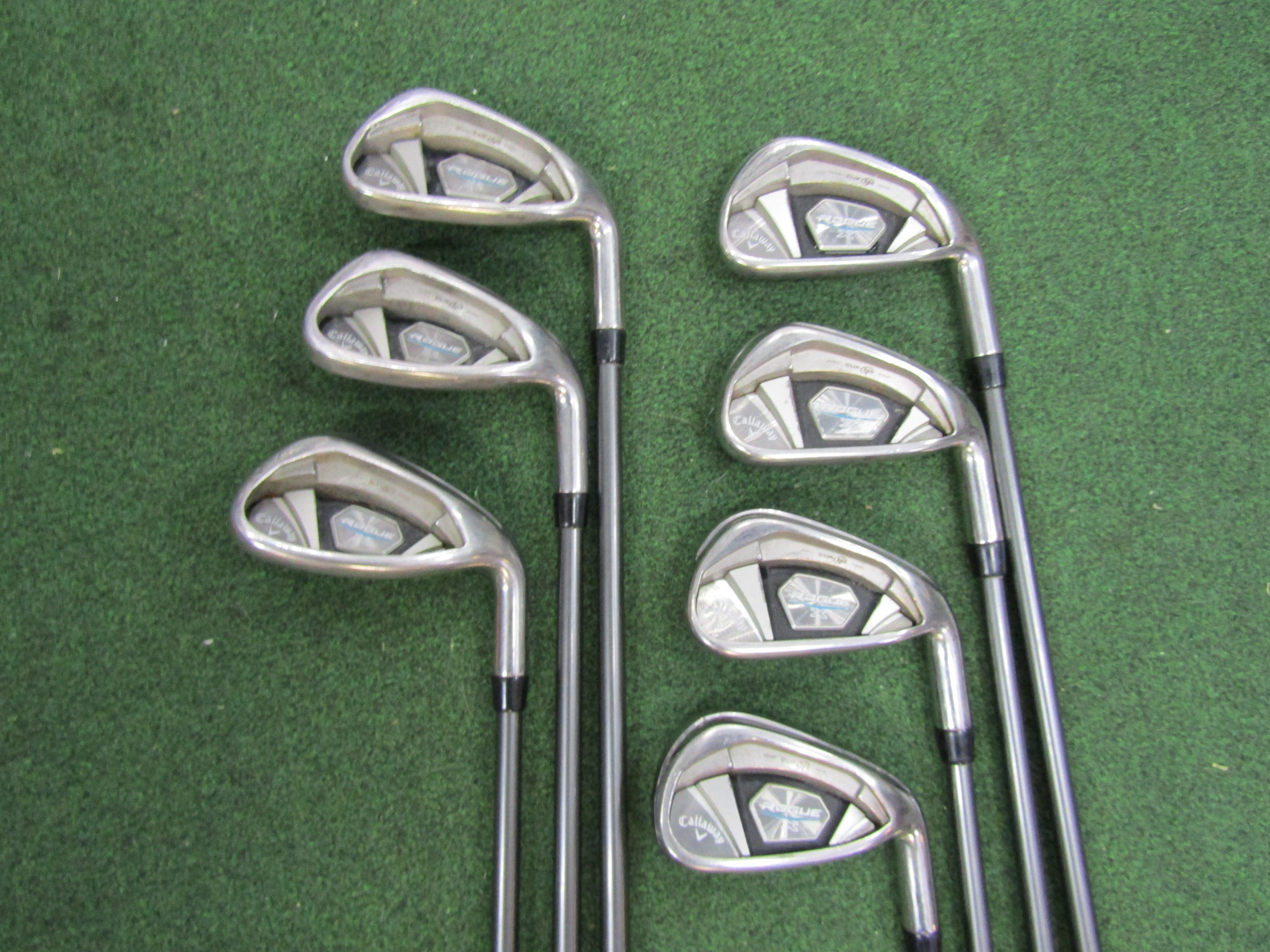 Callaway Rogue X #5-PW, AW 7 pc. Iron Set Senior Flex Graphite Men's Right Pre-Owned Iron Sets Callaway 