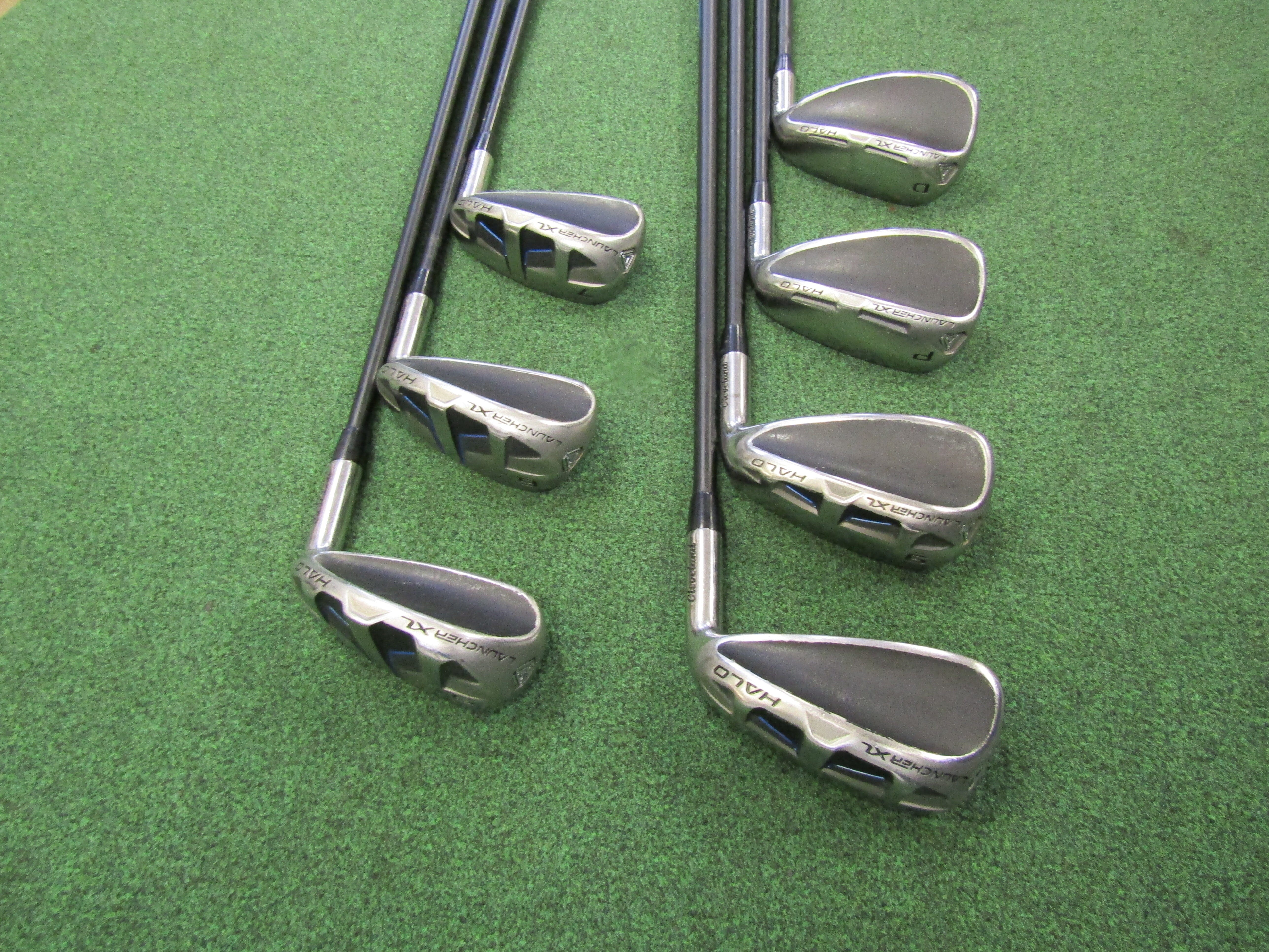 Cleveland Halo Launcher XL #5-PW, DW 7 pc. Iron Set Senior Flex Graphite Men's Rt Pre-Owned Iron Sets Cleveland Golf 