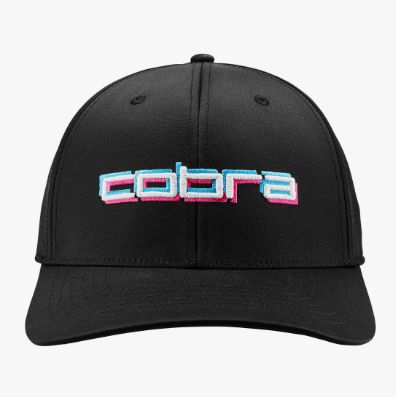 Cobra 3D Tour Tech Cap Black/Bright Aqua Hats Cobra Black 