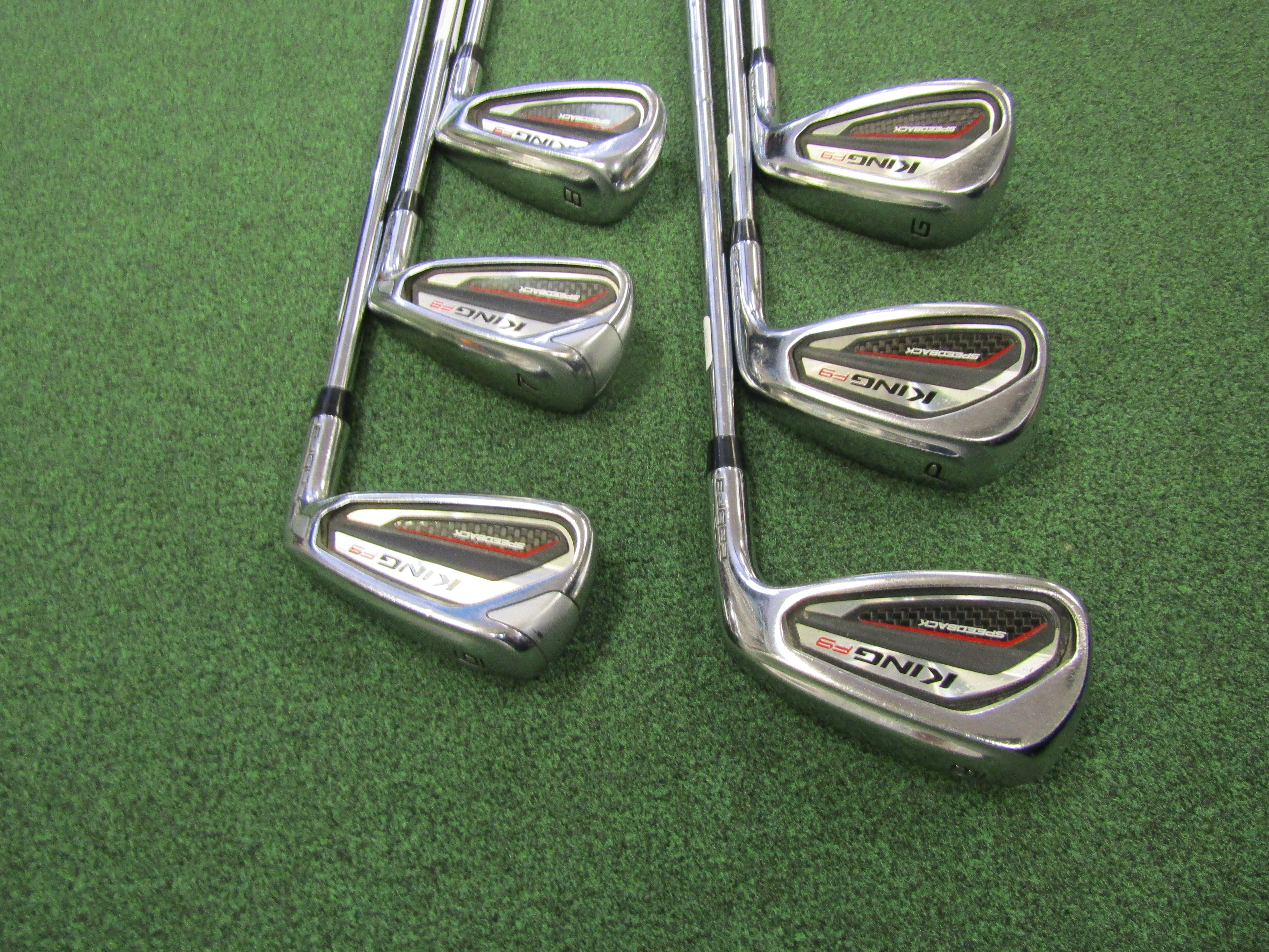 Cobra F9 SpeedBack #6-PW, GW 6 pc. Iron Set Regular Flex Steel