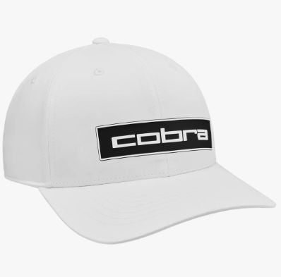 Cobra Tour Tech Cap White/Black Golf Hat Hats Cobra 