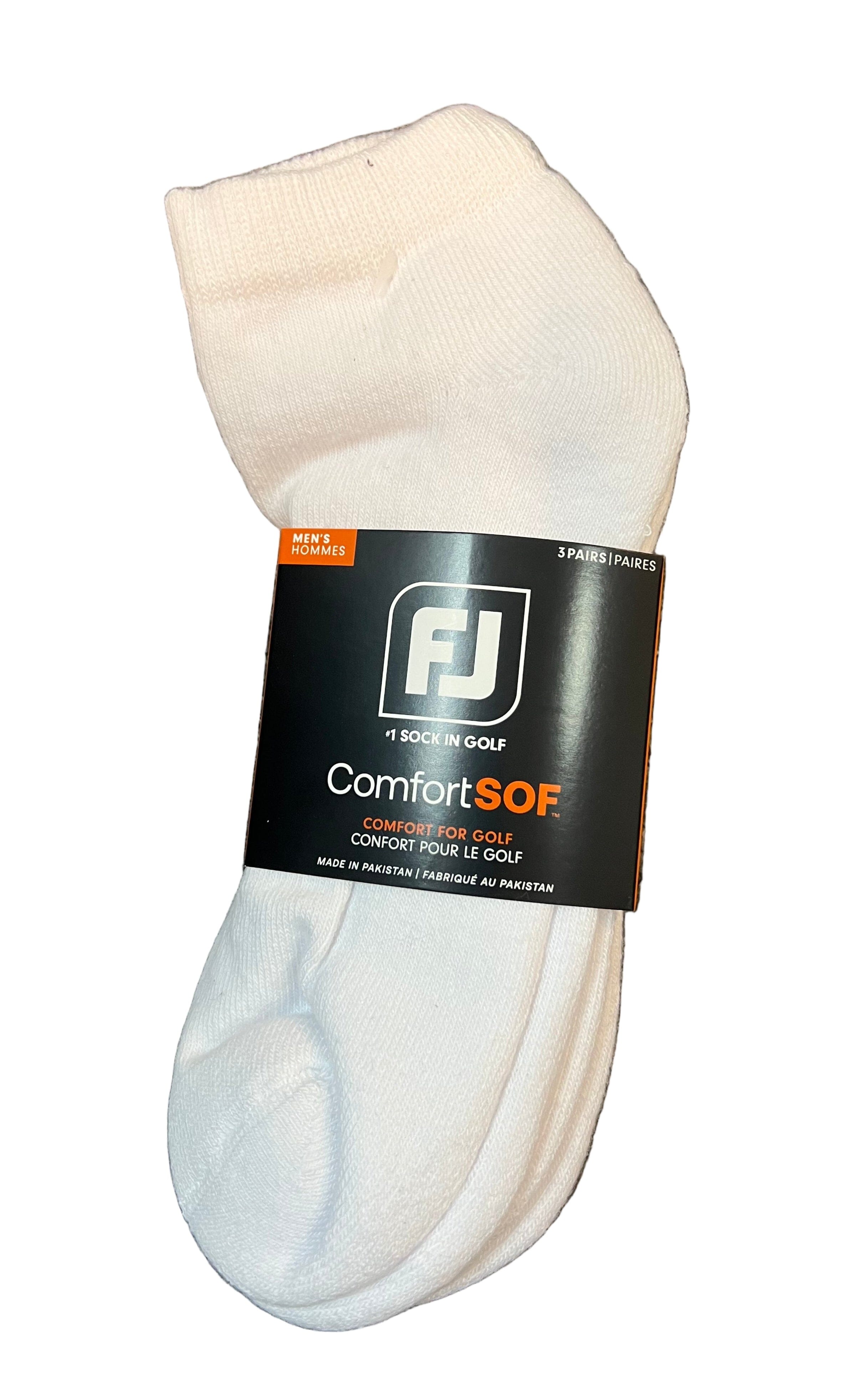FootJoy ComfortSof 3 Pack Men's Socks 18304 Socks Foot Joy White 