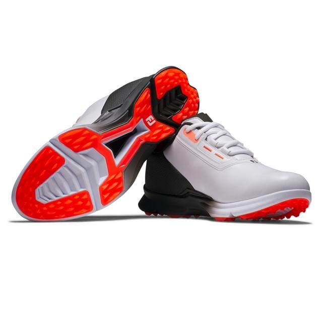 Footjoy Fuel Men's Spikeless Golf Shoe White/Blk/Org 55420 – Golf