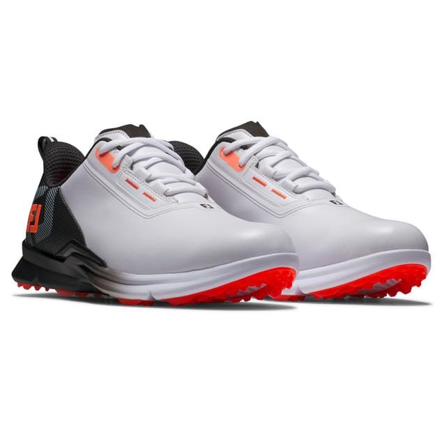 Footjoy Fuel Men's Spikeless Golf Shoe White/Blk/Org 55420