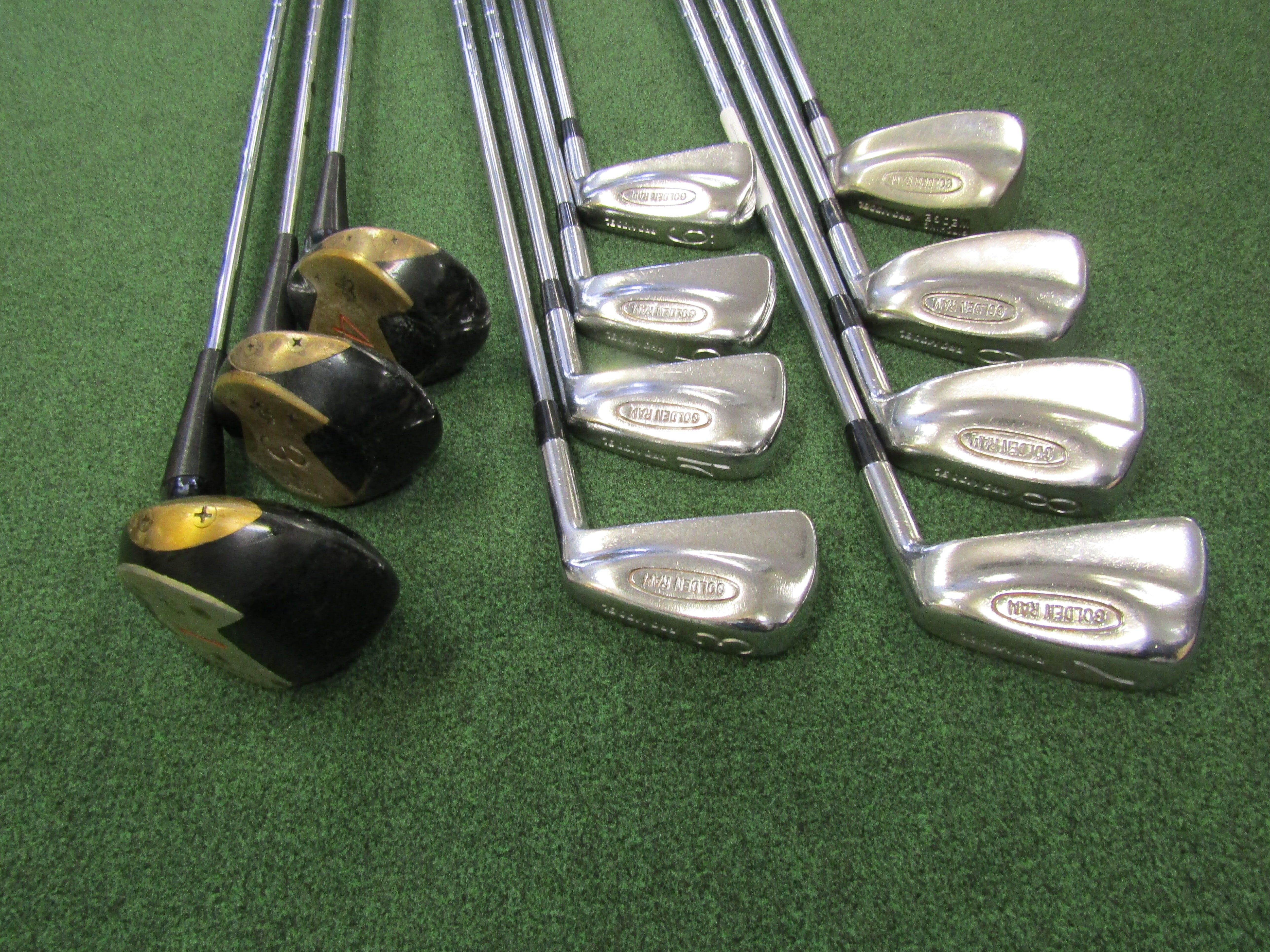 Golden Ram Pro Model 11 pc. Complete Set Regular Flex Steel Men's Right Premium Vintage Golf RAM 